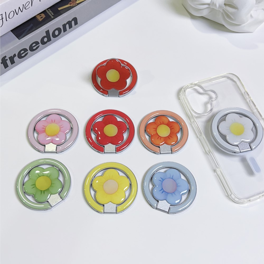 Phone Accessories Stand - Flower Magnetic Foldable Kickstand Phone Ring