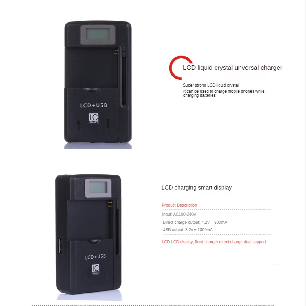 Phone Accessories Kit - 4.2V Mobile Universal Battery Charger Wall