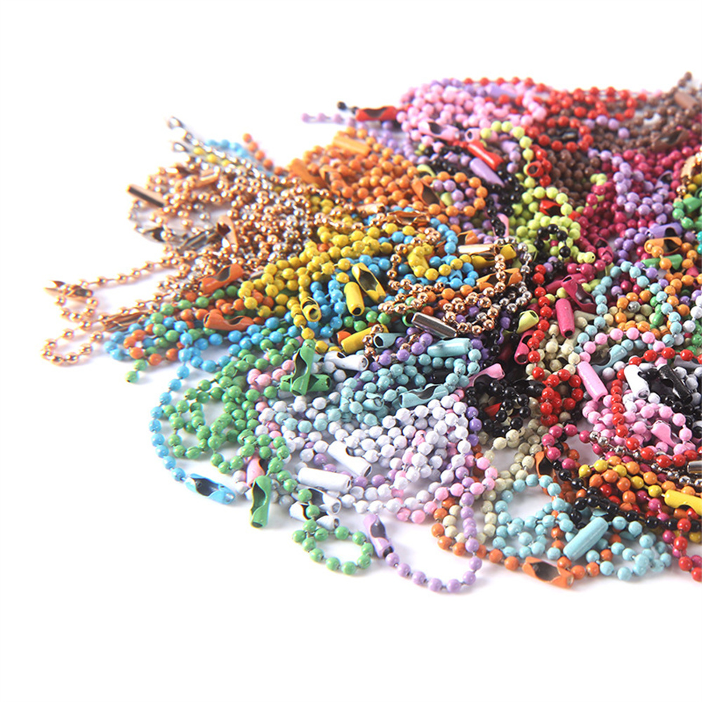 Phone Accessories Kit - 60pcs/pack Iron Spray Painted Chain Bead
