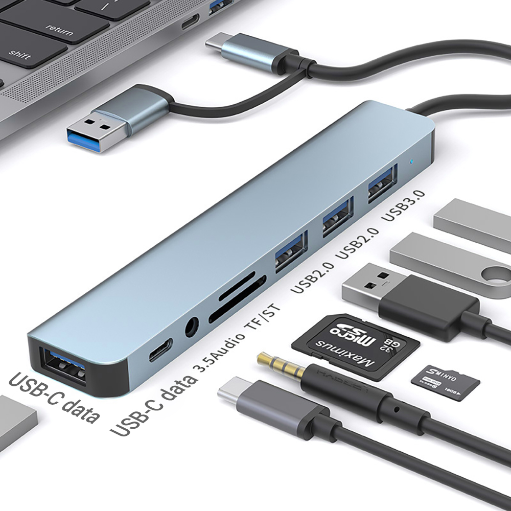 Phone Accessories You Need - 9-in-1 Dual Head USB Docking Station
