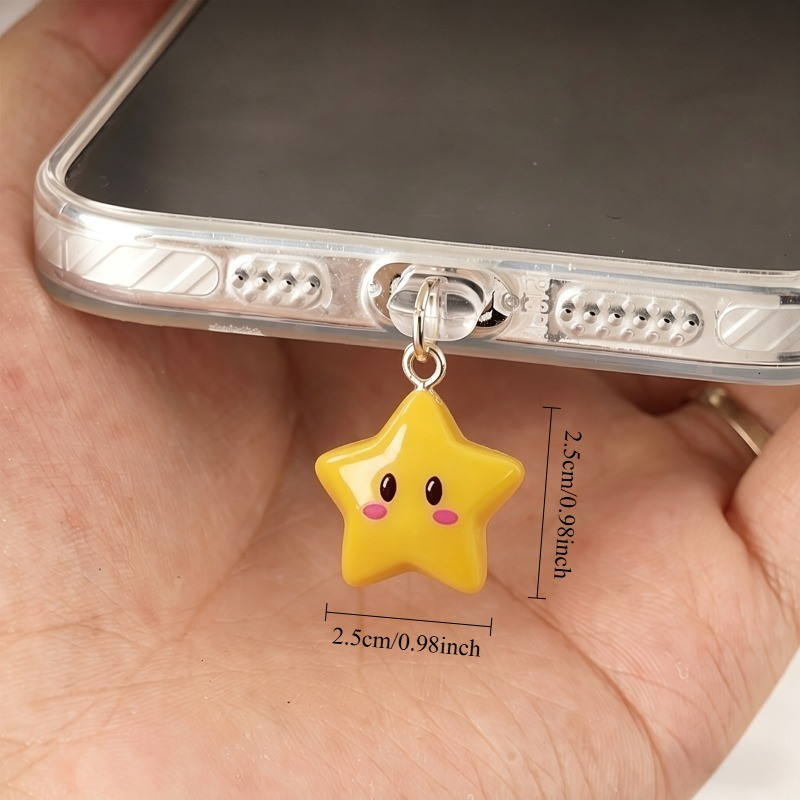 Cute 3D Yellow Star Phone Dust - Yellow Phone Accessories recension och pris