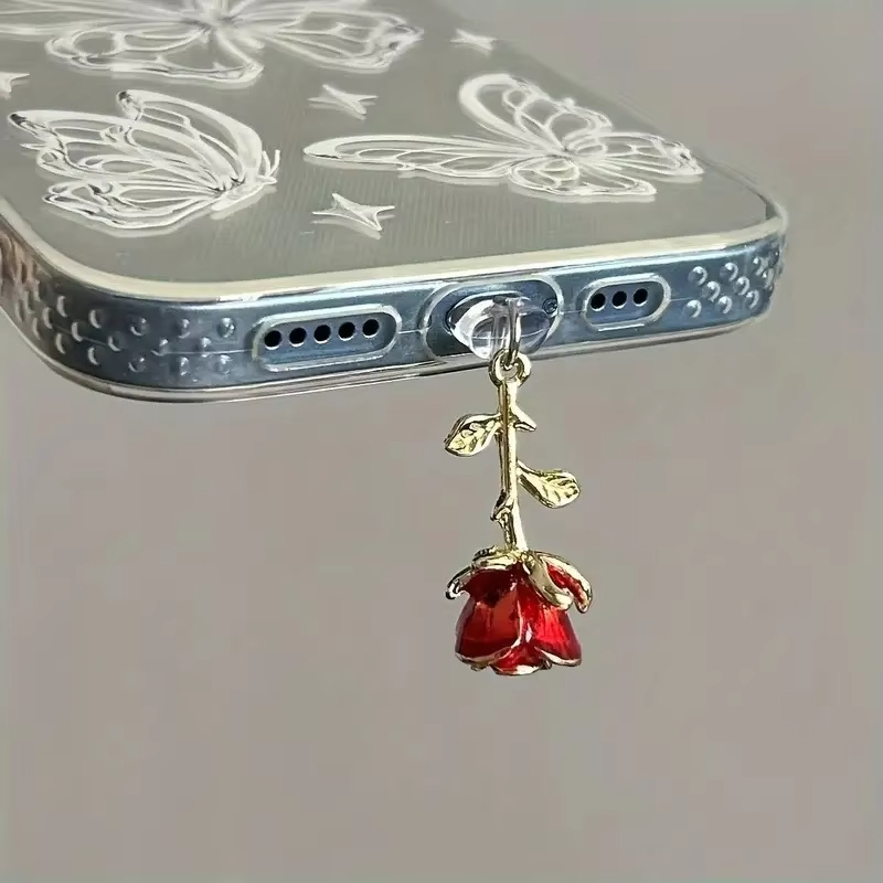 Red Rose Dustproof Plug Access - Yellow Phone Accessories recension och pris