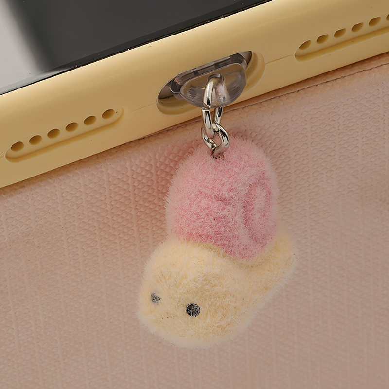 1pcs Cute 3D Plush Snail Phone - Yellow Phone Accessories recension och pris