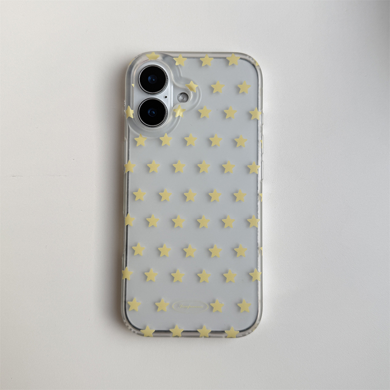 Korean Ins Yellow & White Star - Yellow Phone Accessories recension och pris