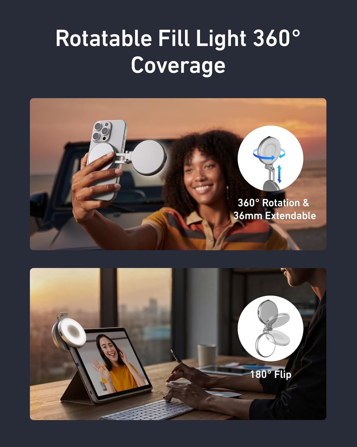 Magnetic Selfie Light Kit Port - Phone Accessories Kit recension och pris