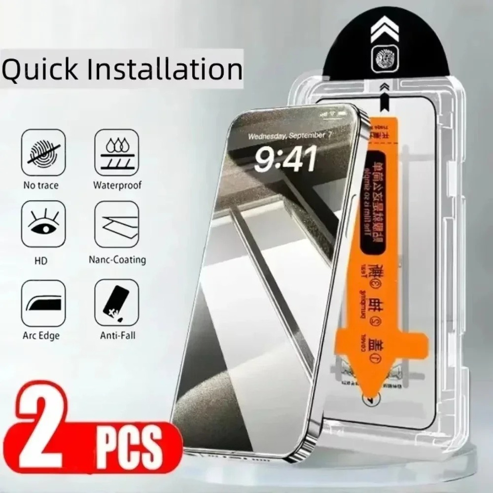 2PCS Transparent Tempered Glas - Phone Accessories Online Shop recension och pris