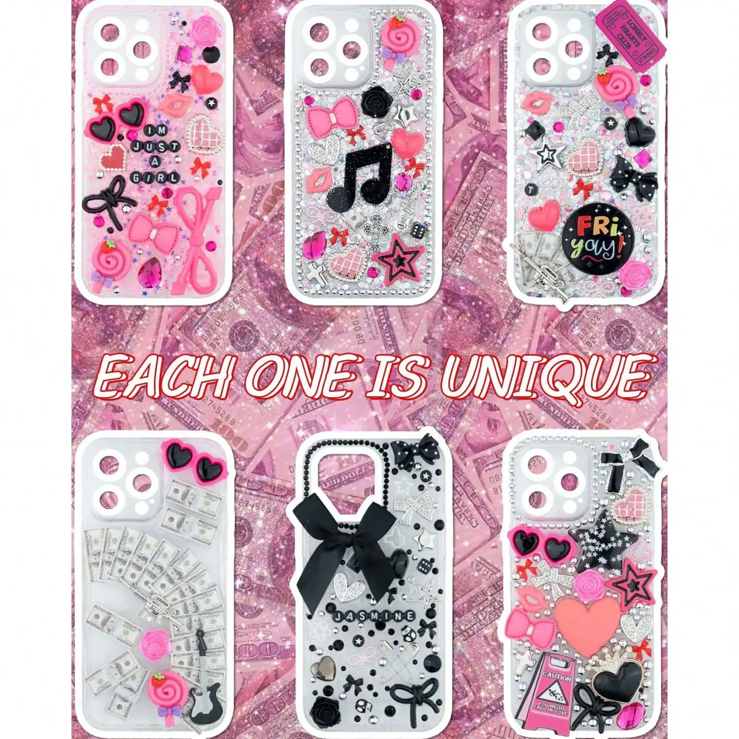 1050 Pcs Junk Phone Case Charm - Phone Accessories Kit recension och pris