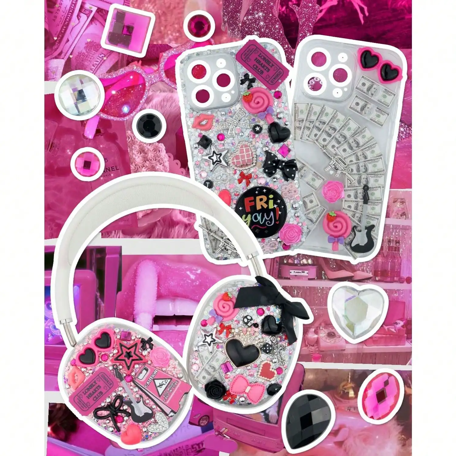 1050 Pcs Junk Phone Case Charm - Phone Accessories Kit recension och pris