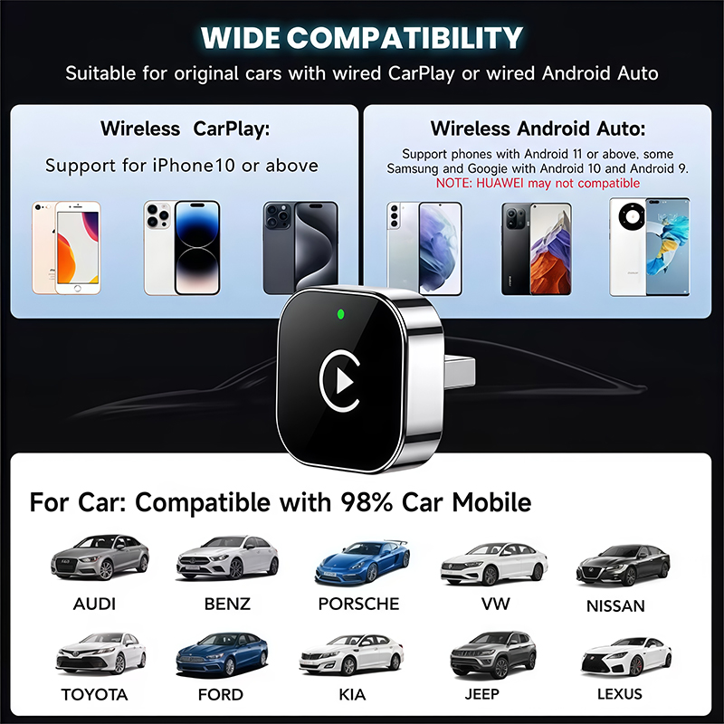 2-in-1 Wireless CarPlay Adapte - Phone Accessories Design recension och pris