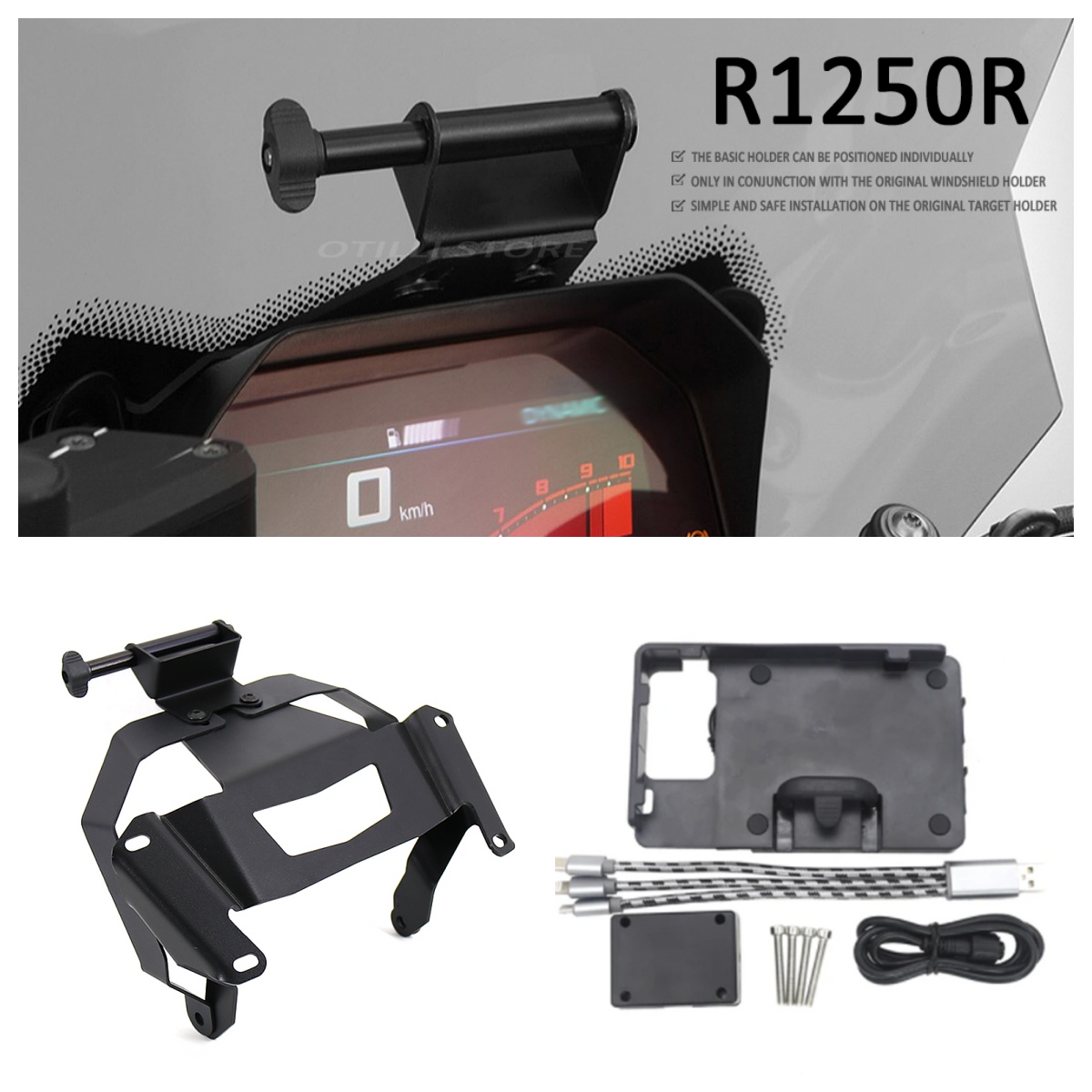 For BMW R1250R R1250 R R 1250  - Phone Accessories Kit recension och pris