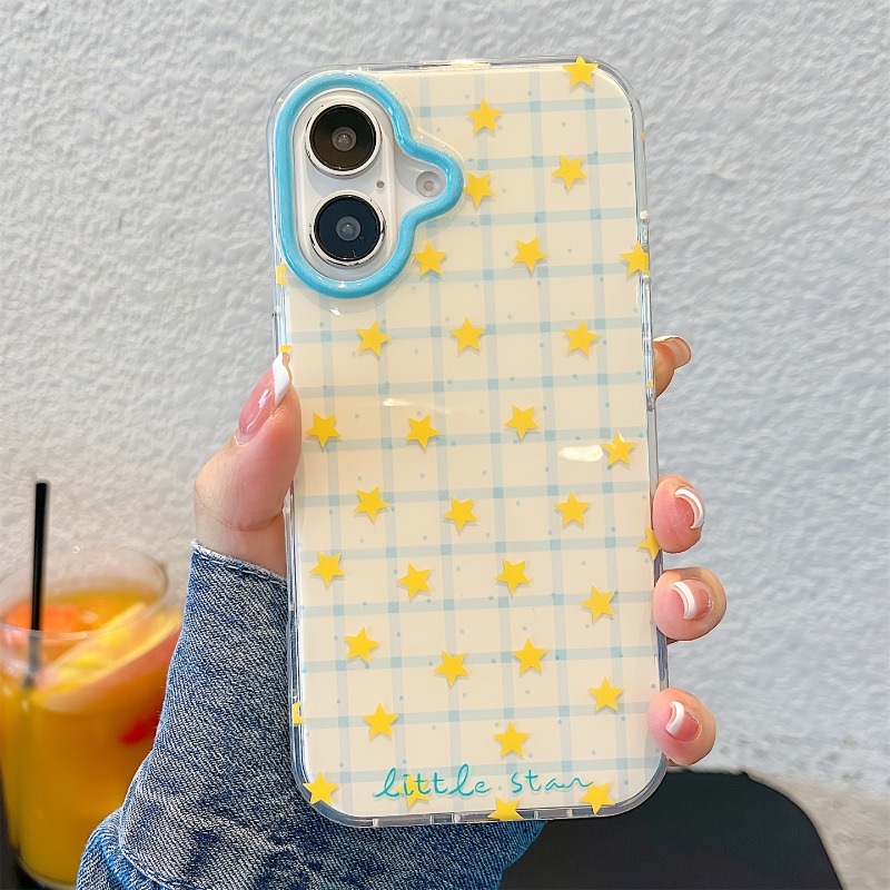 Yellow Star Checkered Pattern  - Yellow Phone Accessories recension och pris