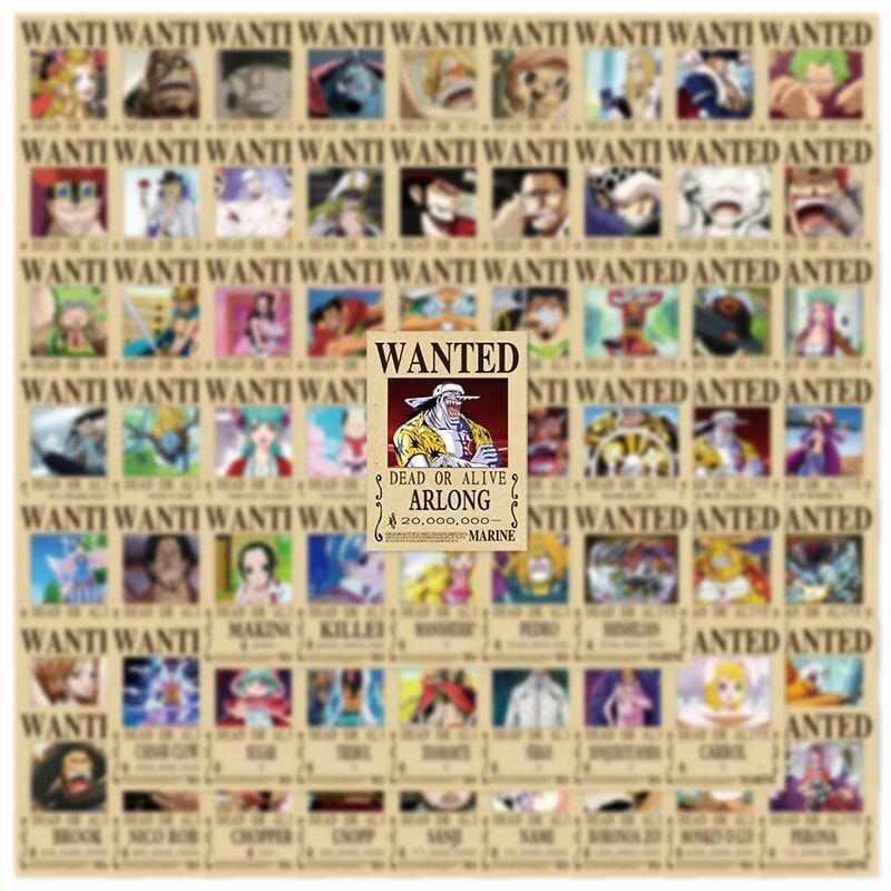 One Piece Sticker 140Pcs Wante - Phone Accessories Poster recension och pris