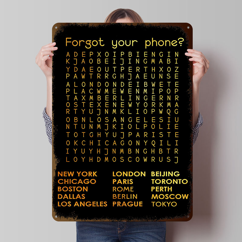 Forgot Your Phone Tinplate Pos - Phone Accessories Poster recension och pris
